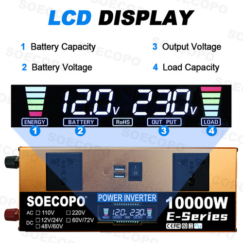 Kit De Painel Solar De 200 W 12 V A 110 V Home Garden Power