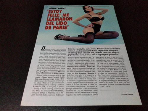 (ak068) Loreley Portas * Clipping Revista 1 Pg