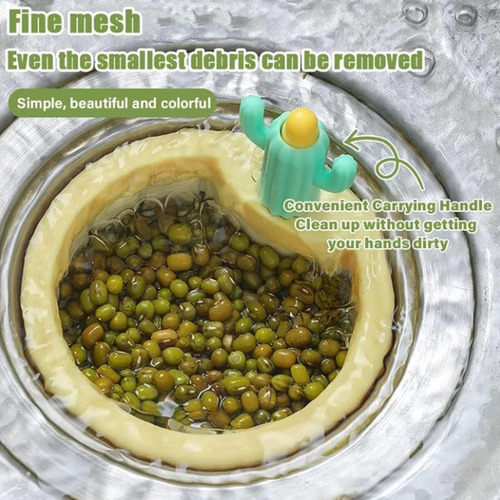 Colador De Fregadero Cactus, Cesta Vacía Automática