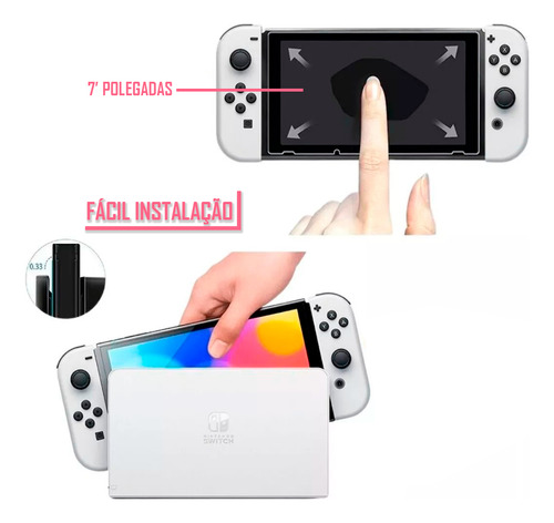Película Anti-impacto Para Display Para Nintendo Switch Oled