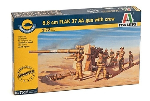 8.8 Cm. Flak 37 Aa Gun - Fast Assembly # 7512 1/72  