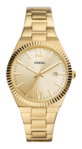 Relógio Fossil Feminino Scarlette Dourado - Es5299/1dn