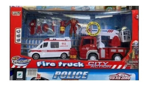 Juguetes Kit De Bombero + Ambulancia