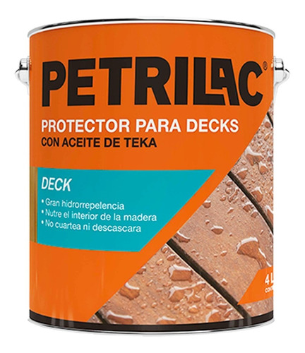 Petrilac Deck  Impregnante Protector Para Pisos Exterior 4lt