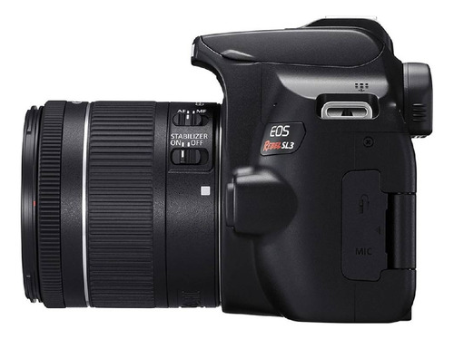 Cámara digital Canon DSLR Eos Rebel Sl3 con lente 4K EF-s color negro