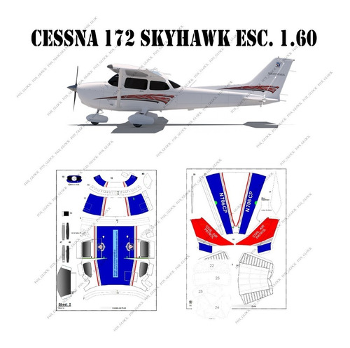 Cessna 172 Skyhawk 1.60 Papercraft