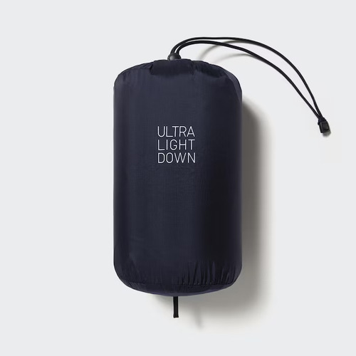 Campera Uniqlo Navy Ultra Light Down Hombre Con Capucha Ed.