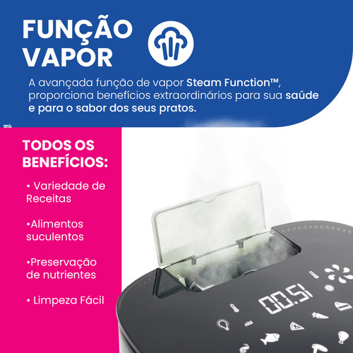 Fritadeira Air Fryer Com Vapor 7l Telefunken Easy Fryer St