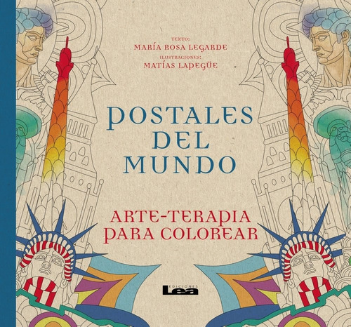 Postales Del Mundo Arte - Terapia Colorear, De Maria Rosa Lagarde. Editorial Ediciones Lea, Tapa Blanda En Español, 2016
