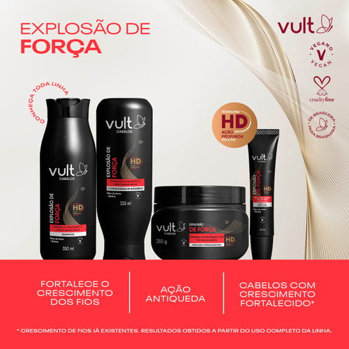 Kit Shampoo Tonico Antiqueda Crescimento Explosão Força Vult