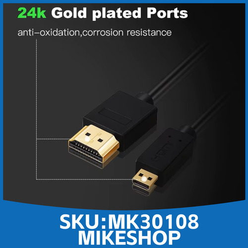Cable Micro Hdmi A Hdmi Macho A Macho 4k @60hz 500cm / Mike