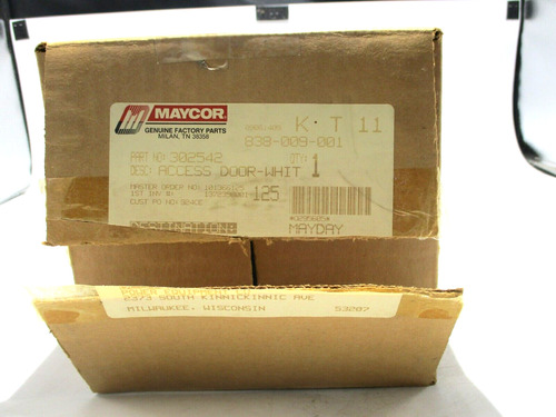 New Oem Maytag Maycor 302542 Dryer Door Acces Panel Whit Vvz