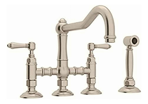 Rohl A1458lmwsstn-2 Country Kitchen Bridge Style Grifo De