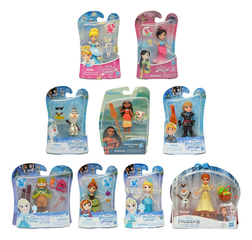 9 Pack Figuras Disney Little Princess Kingdom De Colección