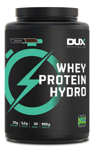 Whey Protein Hydro 900g Dux Nutrition Whey Hidrolisado Sabor Chocolate