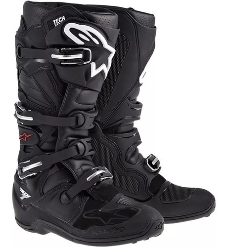 Botas Alpinestars Tech 7 Black Negro Enduro Cross Atv Fas