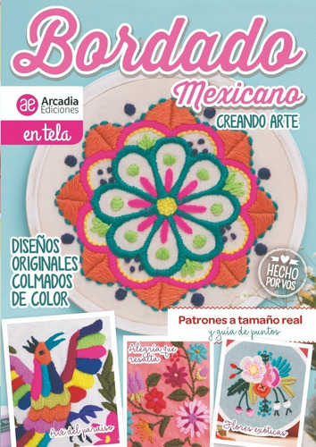 Revista Bordado Mexicano Moldes Tamaño Real + Guía De Puntos