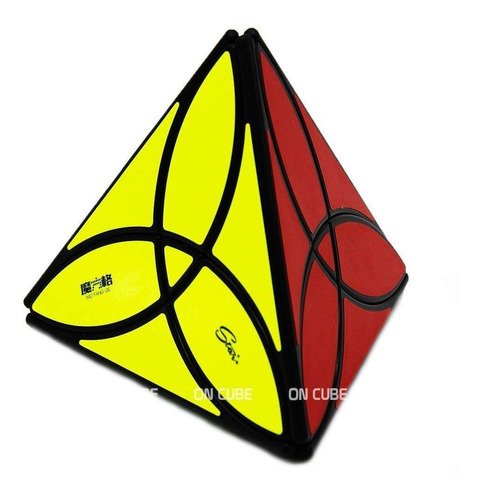 Cubo mágico negro Pyraminx Clover Qiyi