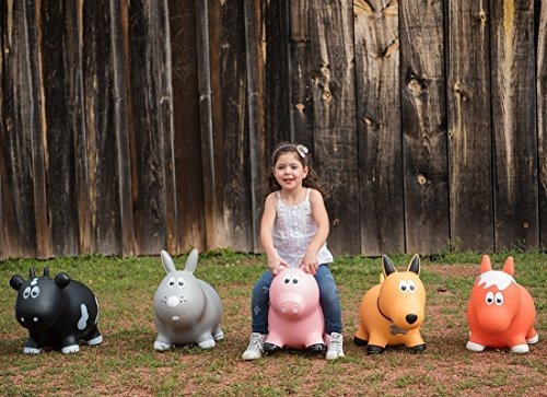 Farm Hoppers Award Winning Inflable Rebotando Caballo Marron