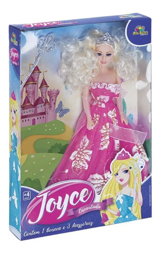 Imagem 3 de 3 de Boneca Infantil Joyce Princesa Encantada Brinquedo Realista