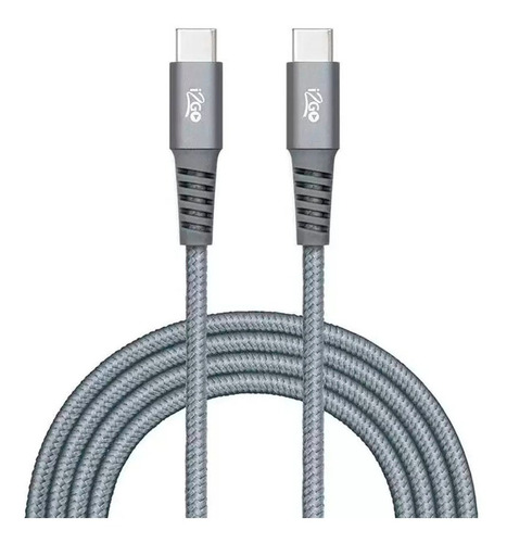 Cabo Usb-c + Usb-c I2go 2m 3a Nylon Trançado Chumbo