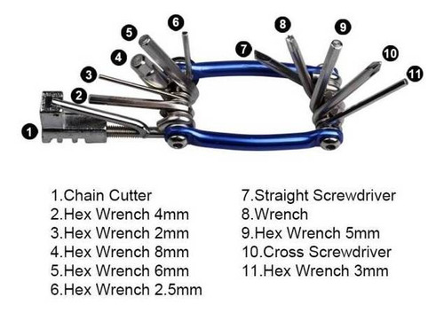 Kit De Llaves Portátil Para Bicicletas