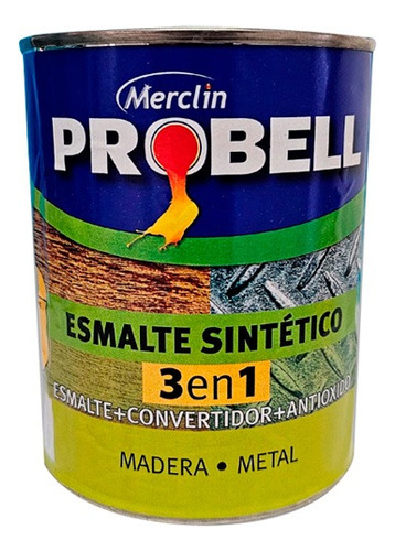 Esmalte Sint 3 En 1 Probell 250 Ml Acabado Brillante Blanco