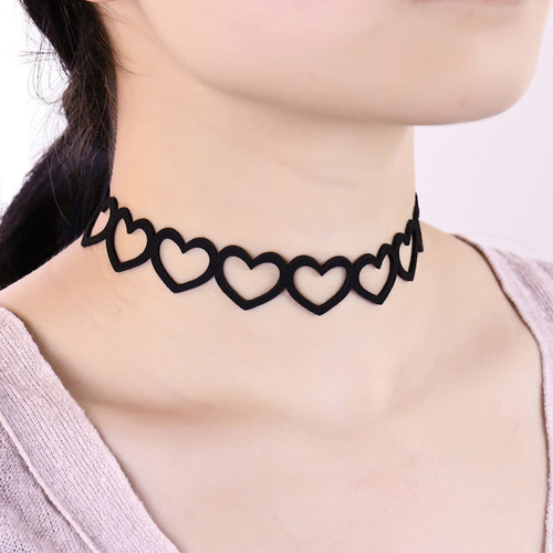 Collar Gargantilla Moda Mujer Choker Calavera Punk Gótico Corazones