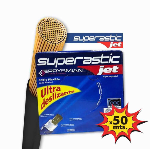Imagen 2 de 9 de Cable 6mm Unipolar Superastic Pirelli Prysmian X 50mts