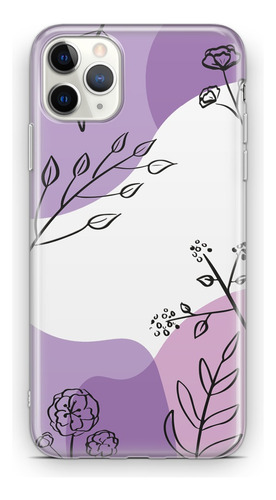 Fundas Para Celular Case Acrigel Manchas Flores Morado