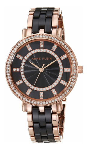 Reloj Mujer Anne Klein Ak-3810bkrg Cuarzo Pulso Negro En