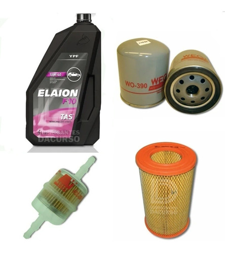 Kit De 3 Filtros Fiat Duna 1.6 + Elaion 15w40 X 4lt