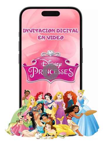 Invitación Digital En Video Princesas Disney