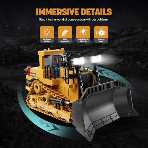 2.4ghz 9ch Vehículo De Ingeniería Camión De Construcción