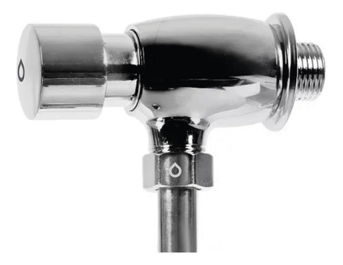 Imagen 2 de 7 de Griferia Push Orinal Metal-cromo