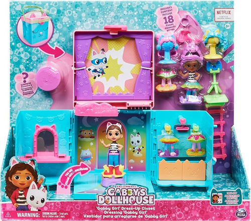 Gabbys Dollhouse Closet Portatil Arcoiris Dress Up Gaby