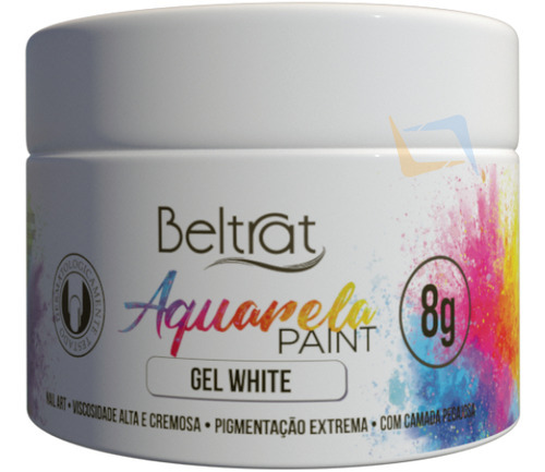 Gel Aquarela Paint White Beltrat 8g / Unhas Artificiais