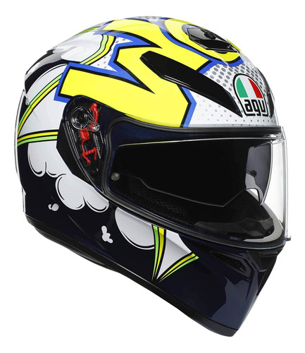 Casco Para Moto Agv 21030102my00 Talla Xl Color Negro