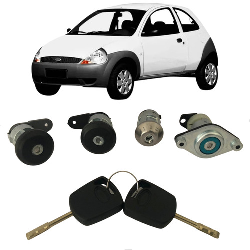 Kit Cilindro Ignição E Porta Ford Ka 2002 A 2007 Completo