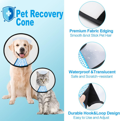 Collar Conico Super Dog Ajustable Despues De La Cirugia, ...