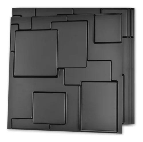 36 Pzs Panel De Pared Decorativo 3d, Pared Decorativo Negro 