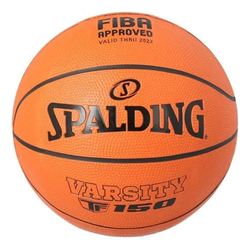 Pelota Basketball Spalding Tf 150 Varsity Nº 7 ( Fiba) Color Naranja Oscuro