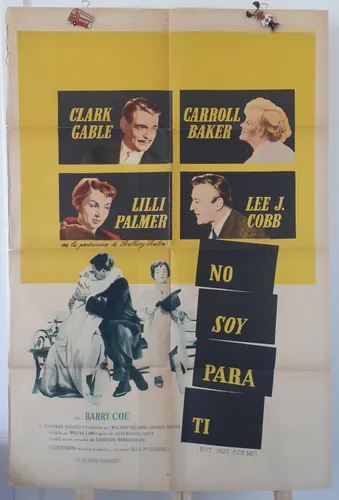 Afiche Cine Poster But Not For Me Clark Gable No Soy Para Ti