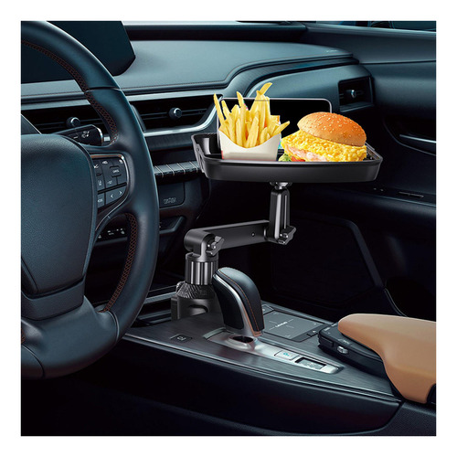 Bandeja Para Portavasos De Coche Giratoria Multifuncional De