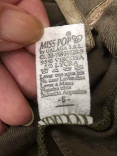 Remera Mujer Talle M Verde Militar Viscosa Y Lycra Perfecta