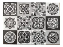 Comprar Azulejos Mayolica Jalisco Bco Y Ngr 10 X 10 . Pack X 8 Unid.