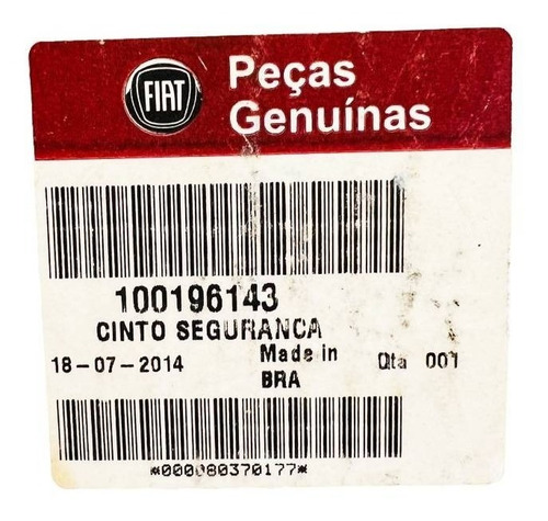Cinto Segurança Grand Siena 2014 D. Esq 100196143 +