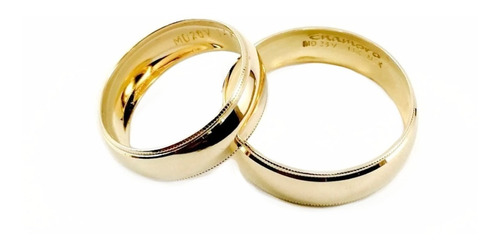 Par Argolla Matrimonio Oro Macizo 14k (envio Gratis)