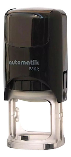 Timbre Personalizado Automatik 930, Redondo Tinta Negro Exterior Negro