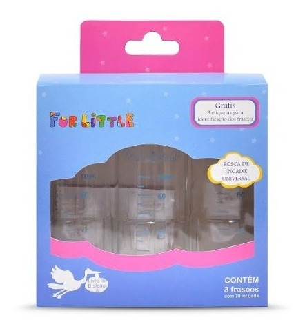 Imagem 2 de 2 de 3 Frascos P/ Armazenamento De Leite Materno -for Little Azul